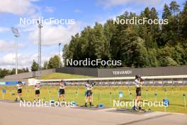 23.08.2024, Otepaeae, Estonia (EST): Kamila Zuk (POL), Tereza Vobornikova (CZE), Joanna Jakiela (POL), Johanna Talihaerm (EST), Tuuli Tomingas (EST), (l-r) - IBU Summer Biathlon World Championships, super sprint women, Otepaeae (EST). www.nordicfocus.com. © Manzoni/NordicFocus. Every downloaded picture is fee-liable.