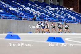 23.08.2024, Otepaeae, Estonia (EST): Regina Ermits (EST), Anastasia Tolmacheva (ROU), Tuuli Tomingas (EST), Joanna Jakiela (POL), Johanna Talihaerm (EST), Kamila Zuk (POL), (l-r) - IBU Summer Biathlon World Championships, super sprint women, Otepaeae (EST). www.nordicfocus.com. © Manzoni/NordicFocus. Every downloaded picture is fee-liable.