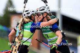 23.08.2024, Otepaeae, Estonia (EST): Paulina Batovska Fialkova (SVK), Suvi Minkkinen (FIN), (l-r) - IBU Summer Biathlon World Championships, super sprint women, Otepaeae (EST). www.nordicfocus.com. © Manzoni/NordicFocus. Every downloaded picture is fee-liable.