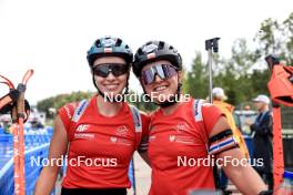 23.08.2024, Otepaeae, Estonia (EST): Natalia Sidorowicz (POL), Anna Maka (POL), (l-r) - IBU Summer Biathlon World Championships, super sprint women, Otepaeae (EST). www.nordicfocus.com. © Manzoni/NordicFocus. Every downloaded picture is fee-liable.