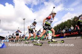 23.08.2024, Otepaeae, Estonia (EST): Zuzana Remenova (SVK), Regina Ermits (EST), Tereza Vobornikova (CZE), (l-r) - IBU Summer Biathlon World Championships, super sprint women, Otepaeae (EST). www.nordicfocus.com. © Manzoni/NordicFocus. Every downloaded picture is fee-liable.