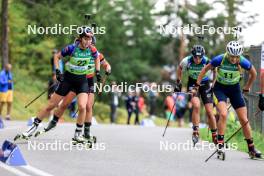 23.08.2024, Otepaeae, Estonia (EST): Julia Machyniakova (SVK), Anna Kryvonos (UKR), (l-r) - IBU Summer Biathlon World Championships, super sprint women, Otepaeae (EST). www.nordicfocus.com. © Manzoni/NordicFocus. Every downloaded picture is fee-liable.