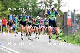 23.08.2024, Otepaeae, Estonia (EST): Khrystyna Dmytrenko (UKR), Suvi Minkkinen (FIN), (l-r) - IBU Summer Biathlon World Championships, super sprint women, Otepaeae (EST). www.nordicfocus.com. © Manzoni/NordicFocus. Every downloaded picture is fee-liable.