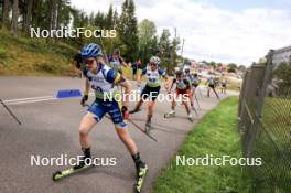 23.08.2024, Otepaeae, Estonia (EST): Emma Nilsson (SWE), Anastasiya Merkushyna (UKR), (l-r) - IBU Summer Biathlon World Championships, super sprint women, Otepaeae (EST). www.nordicfocus.com. © Manzoni/NordicFocus. Every downloaded picture is fee-liable.