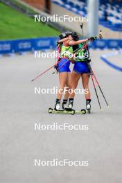 23.08.2024, Otepaeae, Estonia (EST): Andreea Mezdrea (ROU), Eniko Onodi (ROU), (l-r) - IBU Summer Biathlon World Championships, super sprint women, Otepaeae (EST). www.nordicfocus.com. © Manzoni/NordicFocus. Every downloaded picture is fee-liable.