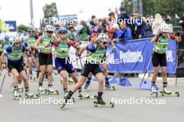 23.08.2024, Otepaeae, Estonia (EST): Suvi Minkkinen (FIN), Anika Kozica (CRO), Paulina Batovska Fialkova (SVK), Tereza Vobornikova (CZE), (l-r) - IBU Summer Biathlon World Championships, super sprint women, Otepaeae (EST). www.nordicfocus.com. © Manzoni/NordicFocus. Every downloaded picture is fee-liable.