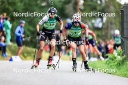 23.08.2024, Otepaeae, Estonia (EST): Tuuli Tomingas (EST), Paulina Batovska Fialkova (SVK), (l-r) - IBU Summer Biathlon World Championships, super sprint women, Otepaeae (EST). www.nordicfocus.com. © Manzoni/NordicFocus. Every downloaded picture is fee-liable.