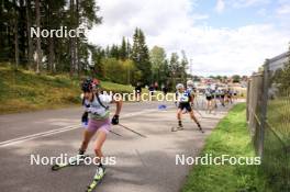 23.08.2024, Otepaeae, Estonia (EST): Aliona Makarova (MDA), Anna Kryvonos (UKR), (l-r) - IBU Summer Biathlon World Championships, super sprint women, Otepaeae (EST). www.nordicfocus.com. © Manzoni/NordicFocus. Every downloaded picture is fee-liable.