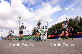 23.08.2024, Otepaeae, Estonia (EST): Johanna Nordqvist (SWE), Seela Peuralahti (FIN), Kamila Zuk (POL), Sonja Leinamo (FIN), (l-r) - IBU Summer Biathlon World Championships, super sprint women, Otepaeae (EST). www.nordicfocus.com. © Manzoni/NordicFocus. Every downloaded picture is fee-liable.