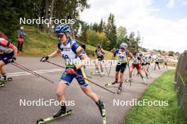 23.08.2024, Otepaeae, Estonia (EST): Emma Nilsson (SWE), Anastasiya Merkushyna (UKR), (l-r) - IBU Summer Biathlon World Championships, super sprint women, Otepaeae (EST). www.nordicfocus.com. © Manzoni/NordicFocus. Every downloaded picture is fee-liable.