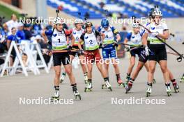 23.08.2024, Otepaeae, Estonia (EST): Paulina Batovska Fialkova (SVK), Baiba Bendika (LAT), (l-r) - IBU Summer Biathlon World Championships, super sprint women, Otepaeae (EST). www.nordicfocus.com. © Manzoni/NordicFocus. Every downloaded picture is fee-liable.