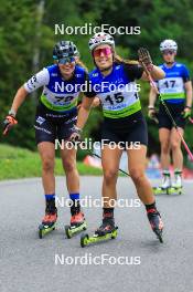 21.08.2024, Otepaeae, Estonia (EST): Hanna-Brita Kaasik (EST), Sonja Leinamo (FIN), (l-r) - IBU Summer Biathlon World Championships, training, Otepaeae (EST). www.nordicfocus.com. © Manzoni/NordicFocus. Every downloaded picture is fee-liable.