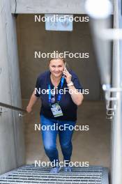 21.08.2024, Otepaeae, Estonia (EST): Mariya Osolodkina (UKR), IBU Media Manager - IBU Summer Biathlon World Championships, training, Otepaeae (EST). www.nordicfocus.com. © Manzoni/NordicFocus. Every downloaded picture is fee-liable.