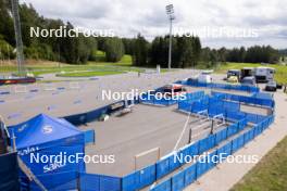 21.08.2024, Otepaeae, Estonia (EST): Event Feature: Overview over the mixed zone - IBU Summer Biathlon World Championships, training, Otepaeae (EST). www.nordicfocus.com. © Manzoni/NordicFocus. Every downloaded picture is fee-liable.