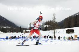 23.03.2024, Ulrichen, Switzerland (SUI): Sandro Bovisi (SUI) - Swiss Championships biathlon, mass, Ulrichen (SUI). www.nordicfocus.com. © Manzoni/NordicFocus. Every downloaded picture is fee-liable.