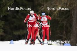 23.03.2024, Ulrichen, Switzerland (SUI): Jamina Brenner (SUI), Ronja Rietveld (SUI), (l-r) - Swiss Championships biathlon, mass, Ulrichen (SUI). www.nordicfocus.com. © Manzoni/NordicFocus. Every downloaded picture is fee-liable.