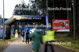 14.02.2024, Nove Mesto na Morave, Czechia (CZE): Event Feature: Fans getting in the stadium - IBU World Championships Biathlon, individual men, Nove Mesto na Morave (CZE). www.nordicfocus.com. © Manzoni/NordicFocus. Every downloaded picture is fee-liable.