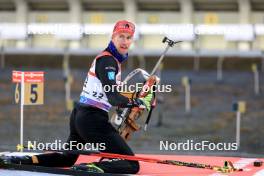 14.02.2024, Nove Mesto na Morave, Czechia (CZE): Johannes Kuehn (GER) - IBU World Championships Biathlon, individual men, Nove Mesto na Morave (CZE). www.nordicfocus.com. © Manzoni/NordicFocus. Every downloaded picture is fee-liable.