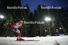 14.02.2024, Nove Mesto na Morave, Czechia (CZE): Michal Krcmar (CZE) - IBU World Championships Biathlon, individual men, Nove Mesto na Morave (CZE). www.nordicfocus.com. © Thibaut/NordicFocus. Every downloaded picture is fee-liable.