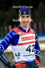 14.02.2024, Nove Mesto na Morave, Czechia (CZE): Sean Doherty (USA) - IBU World Championships Biathlon, individual men, Nove Mesto na Morave (CZE). www.nordicfocus.com. © Manzoni/NordicFocus. Every downloaded picture is fee-liable.