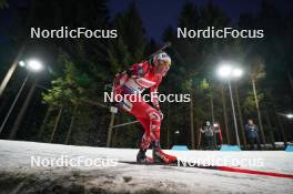 14.02.2024, Nove Mesto na Morave, Czechia (CZE): Simon Eder (AUT) - IBU World Championships Biathlon, individual men, Nove Mesto na Morave (CZE). www.nordicfocus.com. © Thibaut/NordicFocus. Every downloaded picture is fee-liable.