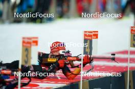 14.02.2024, Nove Mesto na Morave, Czechia (CZE): Benedikt Doll (GER) - IBU World Championships Biathlon, individual men, Nove Mesto na Morave (CZE). www.nordicfocus.com. © Thibaut/NordicFocus. Every downloaded picture is fee-liable.