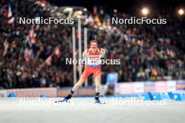 14.02.2024, Nove Mesto na Morave, Czechia (CZE): Sebastian Stalder (SUI) - IBU World Championships Biathlon, individual men, Nove Mesto na Morave (CZE). www.nordicfocus.com. © Manzoni/NordicFocus. Every downloaded picture is fee-liable.