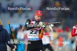 14.02.2024, Nove Mesto na Morave, Czechia (CZE): Johannes Kuehn (GER) - IBU World Championships Biathlon, individual men, Nove Mesto na Morave (CZE). www.nordicfocus.com. © Thibaut/NordicFocus. Every downloaded picture is fee-liable.