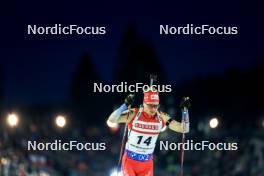 14.02.2024, Nove Mesto na Morave, Czechia (CZE): Sebastian Stalder (SUI) - IBU World Championships Biathlon, individual men, Nove Mesto na Morave (CZE). www.nordicfocus.com. © Manzoni/NordicFocus. Every downloaded picture is fee-liable.