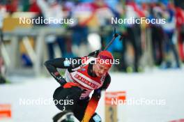 14.02.2024, Nove Mesto na Morave, Czechia (CZE): Benedikt Doll (GER) - IBU World Championships Biathlon, individual men, Nove Mesto na Morave (CZE). www.nordicfocus.com. © Thibaut/NordicFocus. Every downloaded picture is fee-liable.