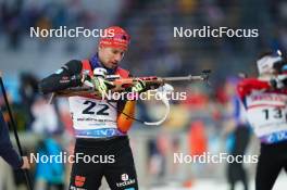 14.02.2024, Nove Mesto na Morave, Czechia (CZE): Johannes Kuehn (GER) - IBU World Championships Biathlon, individual men, Nove Mesto na Morave (CZE). www.nordicfocus.com. © Thibaut/NordicFocus. Every downloaded picture is fee-liable.