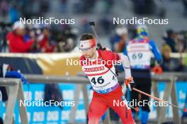 14.02.2024, Nove Mesto na Morave, Czechia (CZE): Christian Gow (CAN) - IBU World Championships Biathlon, individual men, Nove Mesto na Morave (CZE). www.nordicfocus.com. © Thibaut/NordicFocus. Every downloaded picture is fee-liable.