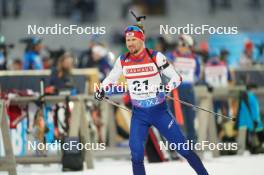 14.02.2024, Nove Mesto na Morave, Czechia (CZE): Timofei Lapshin (KOR) - IBU World Championships Biathlon, individual men, Nove Mesto na Morave (CZE). www.nordicfocus.com. © Thibaut/NordicFocus. Every downloaded picture is fee-liable.