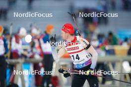 14.02.2024, Nove Mesto na Morave, Czechia (CZE): Sebastian Stalder (SUI) - IBU World Championships Biathlon, individual men, Nove Mesto na Morave (CZE). www.nordicfocus.com. © Thibaut/NordicFocus. Every downloaded picture is fee-liable.