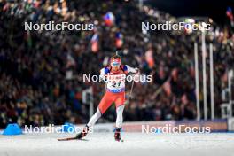 14.02.2024, Nove Mesto na Morave, Czechia (CZE): Timofei Lapshin (KOR) - IBU World Championships Biathlon, individual men, Nove Mesto na Morave (CZE). www.nordicfocus.com. © Manzoni/NordicFocus. Every downloaded picture is fee-liable.