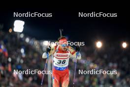 14.02.2024, Nove Mesto na Morave, Czechia (CZE): Joscha Burkhalter (SUI) - IBU World Championships Biathlon, individual men, Nove Mesto na Morave (CZE). www.nordicfocus.com. © Manzoni/NordicFocus. Every downloaded picture is fee-liable.