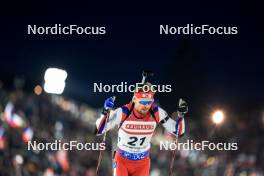 14.02.2024, Nove Mesto na Morave, Czechia (CZE): Timofei Lapshin (KOR) - IBU World Championships Biathlon, individual men, Nove Mesto na Morave (CZE). www.nordicfocus.com. © Manzoni/NordicFocus. Every downloaded picture is fee-liable.