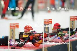 14.02.2024, Nove Mesto na Morave, Czechia (CZE): Benedikt Doll (GER) - IBU World Championships Biathlon, individual men, Nove Mesto na Morave (CZE). www.nordicfocus.com. © Thibaut/NordicFocus. Every downloaded picture is fee-liable.