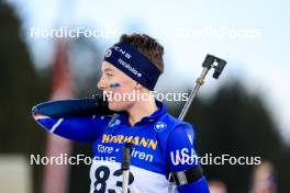 13.02.2024, Nove Mesto na Morave, Czechia (CZE): Jackie Garso (USA) - IBU World Championships Biathlon, individual women, Nove Mesto na Morave (CZE). www.nordicfocus.com. © Manzoni/NordicFocus. Every downloaded picture is fee-liable.