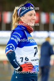 13.02.2024, Nove Mesto na Morave, Czechia (CZE): Chloe Levins (USA) - IBU World Championships Biathlon, individual women, Nove Mesto na Morave (CZE). www.nordicfocus.com. © Manzoni/NordicFocus. Every downloaded picture is fee-liable.