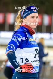 13.02.2024, Nove Mesto na Morave, Czechia (CZE): Chloe Levins (USA) - IBU World Championships Biathlon, individual women, Nove Mesto na Morave (CZE). www.nordicfocus.com. © Manzoni/NordicFocus. Every downloaded picture is fee-liable.