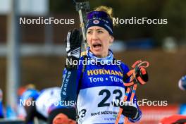 13.02.2024, Nove Mesto na Morave, Czechia (CZE): Deedra Irwin (USA) - IBU World Championships Biathlon, individual women, Nove Mesto na Morave (CZE). www.nordicfocus.com. © Manzoni/NordicFocus. Every downloaded picture is fee-liable.