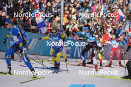 18.02.2024, Nove Mesto na Morave, Czechia (CZE): Mona Brorsson (SWE), Tuuli Tomingas (EST), (l-r) - IBU World Championships Biathlon, mass women, Nove Mesto na Morave (CZE). www.nordicfocus.com. © Thibaut/NordicFocus. Every downloaded picture is fee-liable.