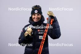 07.02.2024, Nove Mesto na Morave, Czechia (CZE): Julia Simon (FRA) - IBU World Championships Biathlon, medals, Nove Mesto na Morave (CZE). www.nordicfocus.com. © Manzoni/NordicFocus. Every downloaded picture is fee-liable.