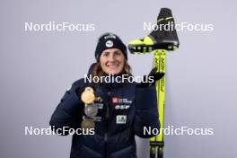 11.02.2024, Nove Mesto na Morave, Czechia (CZE): Justine Braisaz-Bouchet (FRA) - IBU World Championships Biathlon, medals, Nove Mesto na Morave (CZE). www.nordicfocus.com. © Manzoni/NordicFocus. Every downloaded picture is fee-liable.