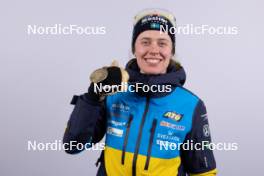 07.02.2024, Nove Mesto na Morave, Czechia (CZE): Elvira Oeberg (SWE) - IBU World Championships Biathlon, medals, Nove Mesto na Morave (CZE). www.nordicfocus.com. © Manzoni/NordicFocus. Every downloaded picture is fee-liable.