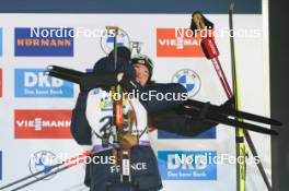 07.02.2024, Nove Mesto na Morave, Czechia (CZE): Justine Braisaz-Bouchet (FRA), Lou Jeanmonnot (FRA), (l-r) - IBU World Championships Biathlon, medals, Nove Mesto na Morave (CZE). www.nordicfocus.com. © Thibaut/NordicFocus. Every downloaded picture is fee-liable.