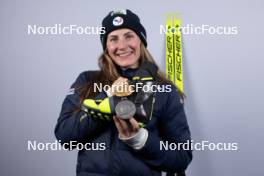 09.02.2024, Nove Mesto na Morave, Czechia (CZE): Justine Braisaz-Bouchet (FRA) - IBU World Championships Biathlon, medals, Nove Mesto na Morave (CZE). www.nordicfocus.com. © Manzoni/NordicFocus. Every downloaded picture is fee-liable.