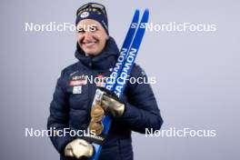 09.02.2024, Nove Mesto na Morave, Czechia (CZE): Julia Simon (FRA) - IBU World Championships Biathlon, medals, Nove Mesto na Morave (CZE). www.nordicfocus.com. © Manzoni/NordicFocus. Every downloaded picture is fee-liable.