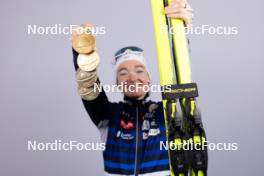 18.02.2024, Nove Mesto na Morave, Czechia (CZE): Lou Jeanmonnot (FRA) - IBU World Championships Biathlon, medals, Nove Mesto na Morave (CZE). www.nordicfocus.com. © Manzoni/NordicFocus. Every downloaded picture is fee-liable.